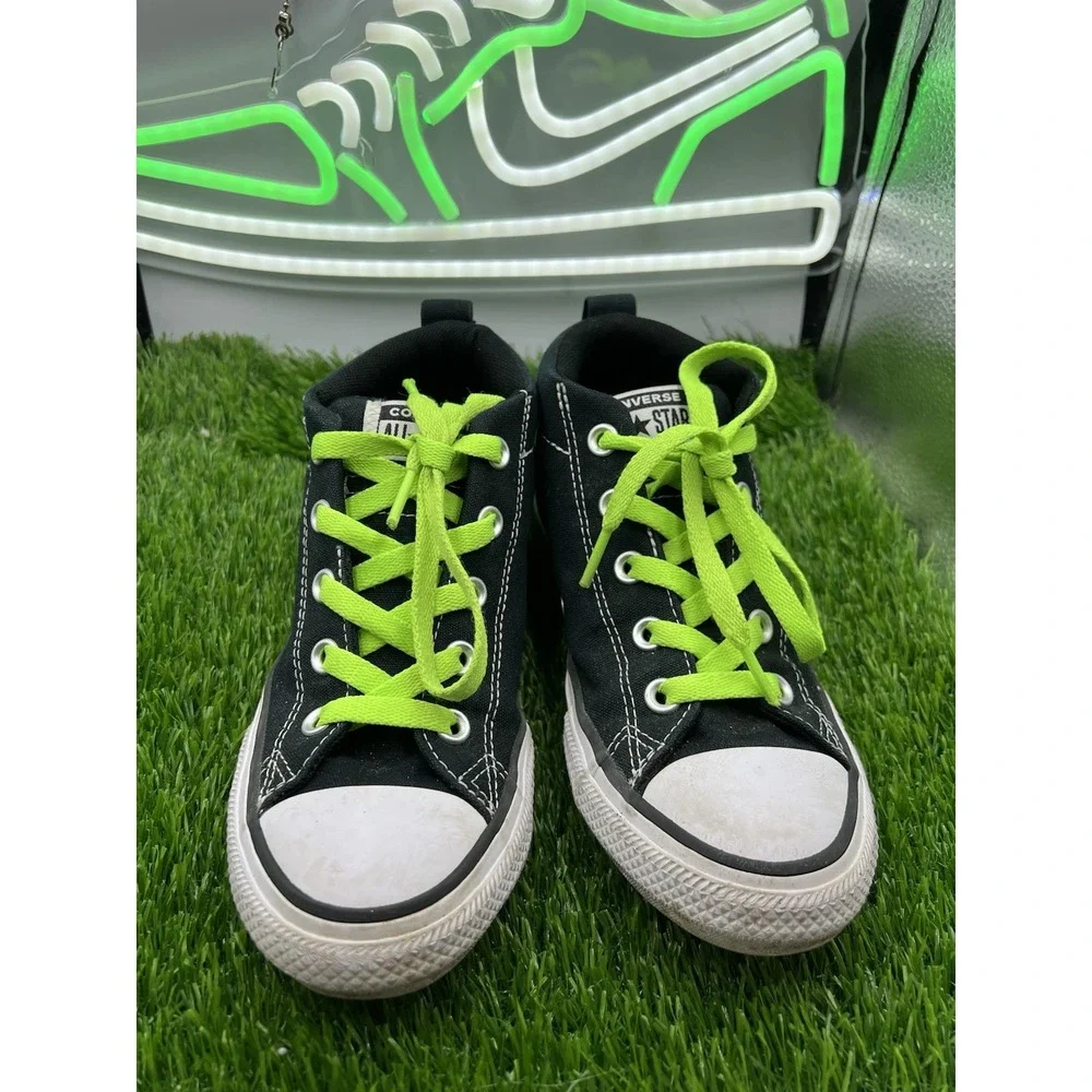 Converse CTAS Street‎ Mid Black White Youth Size 3Y A01720F
